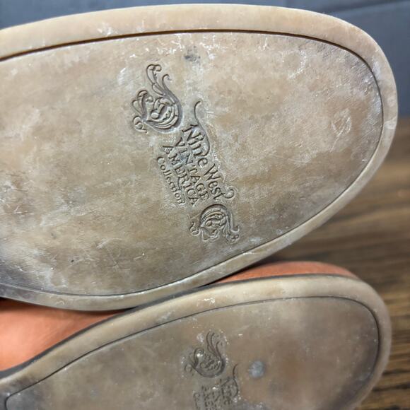 Nine West Brown Leather Knee High Boots Women’s 9 Riding Style Low Heel - Picture 6 of 8